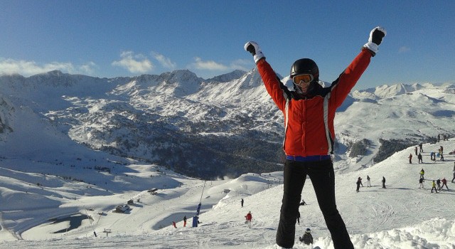 Skiing in Pas de la Casa (Andorra)